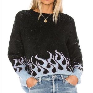 super cute blue flame hoodie from super down! I bought it on revolve! soo comfy